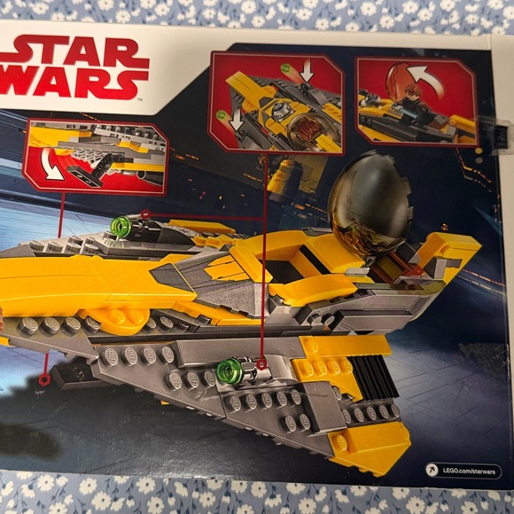 Retired LEGO Star Wars Anakin's Jedi Starfighter - Yellow and Black - Picture 2 of 7